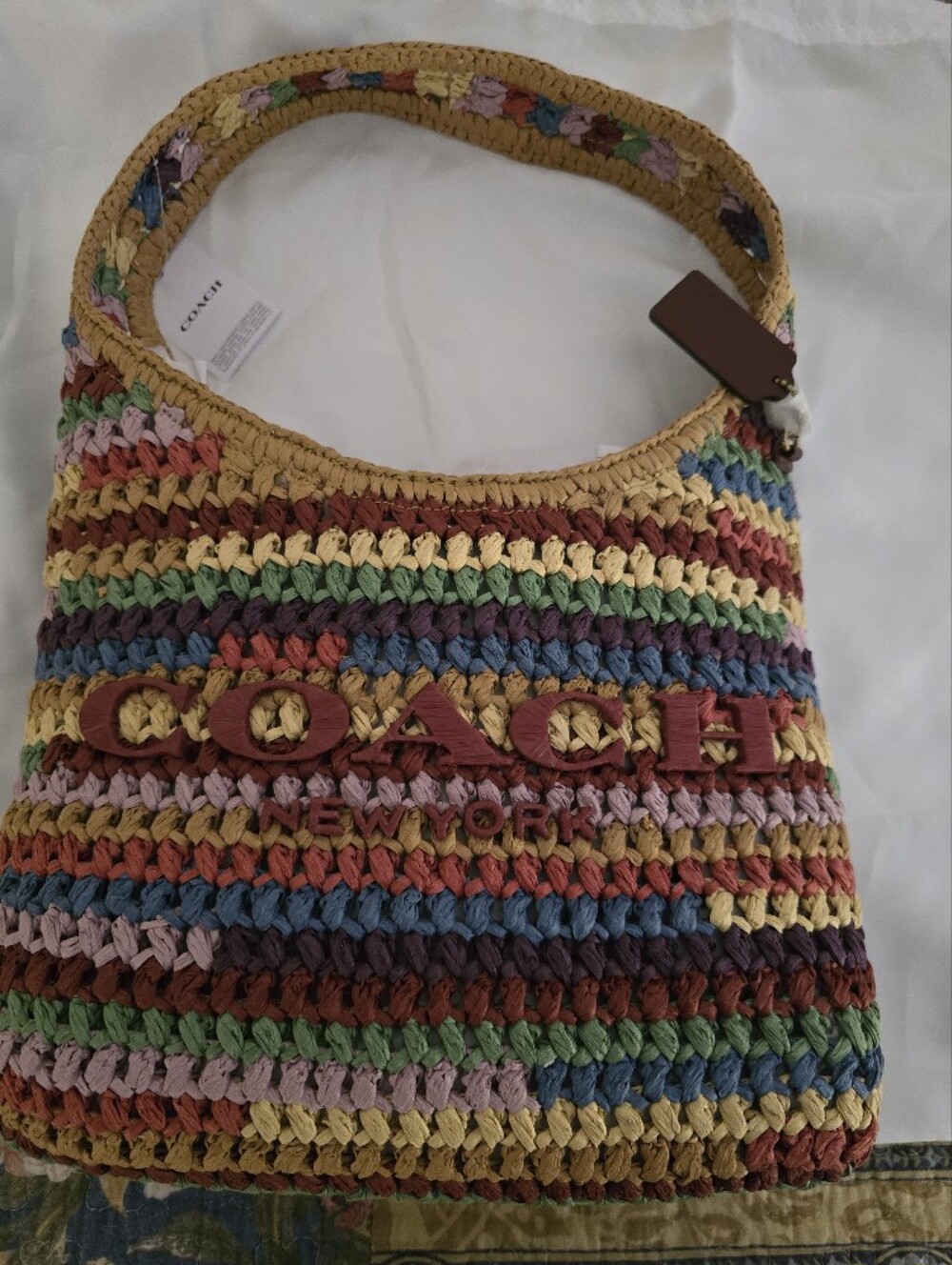 Coach Brooklyn Straw Hobo